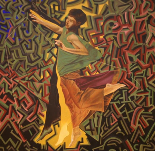 Four Corners of a Line IV by C.F. John — Acrylic on canvas, 2006