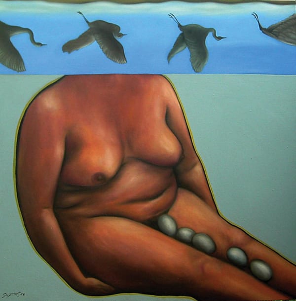 In a Land without Trees III by Gayatri Gamuz — Oil on linen, 2006