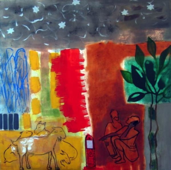 It's a Deal by Rekha Rao — Oil on canvas, 2006