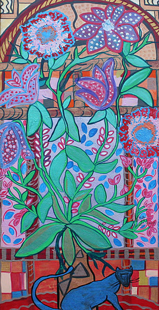 Still Life III by Asma Menon — Acrylic on canvas, 2007