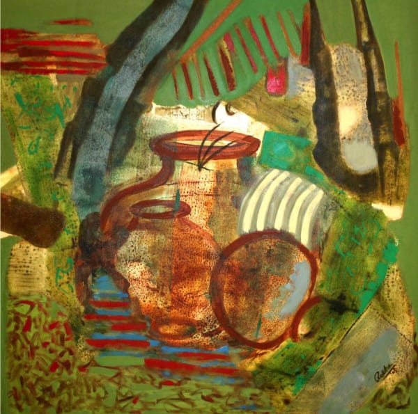 Thirsty Crow by Rekha Rao — Oil on canvas, 2005