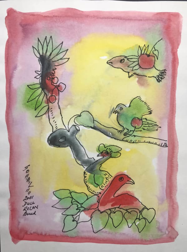 Untitled by Tasaduq Sohail — Watercolour and ink on paper, 2001