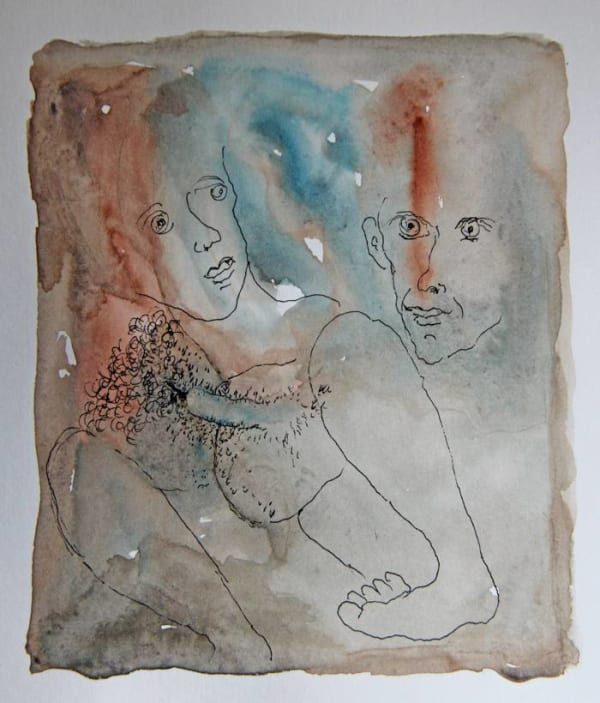 Untitled (studies) by Tasaduq Sohail — Watercolour and ink on paper, 