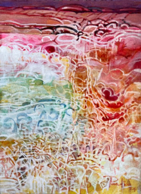 Untitled VIII by T. Athiveerapandian — Ink and acrylic pen on card, 2024