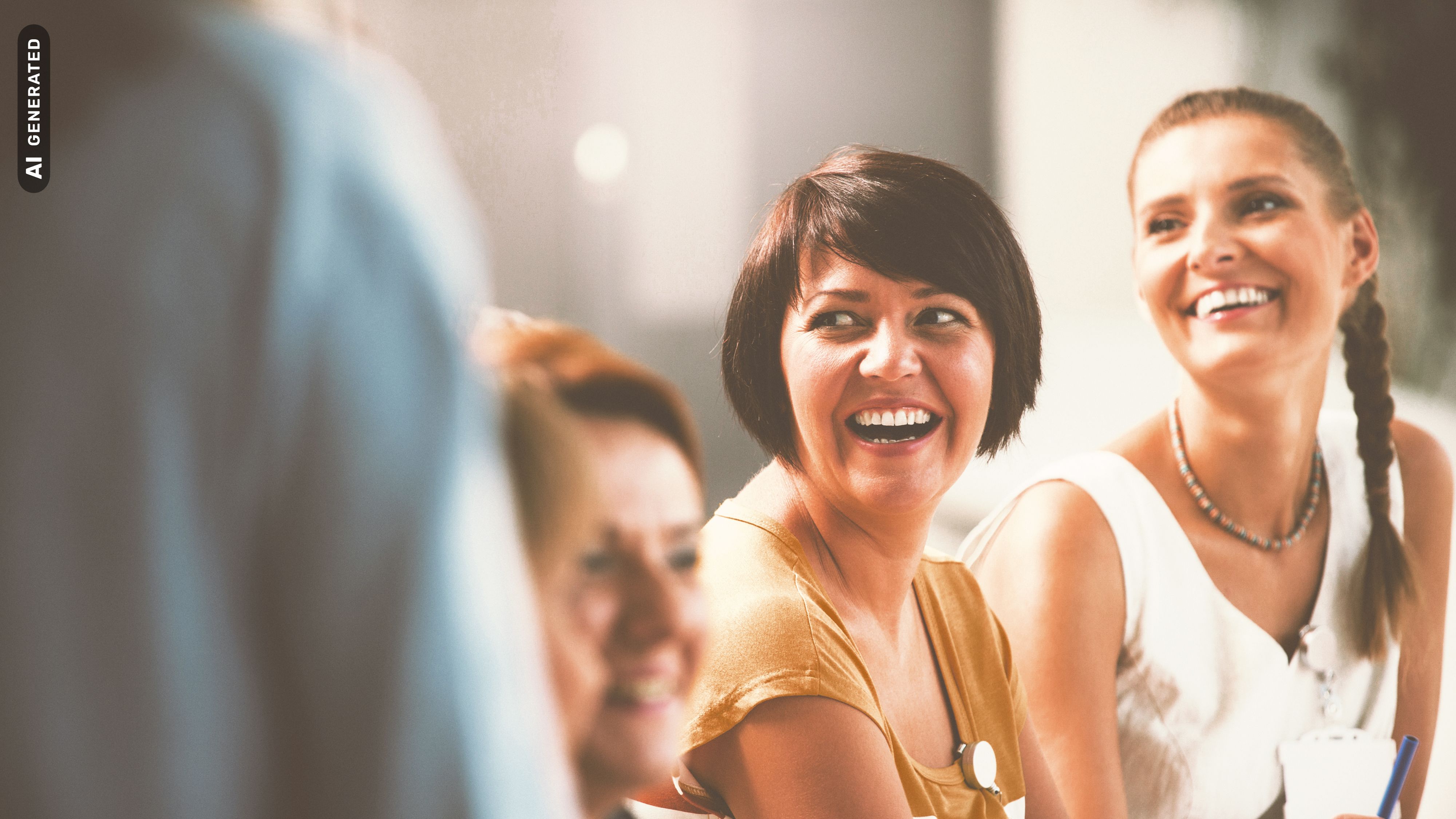 Frauen während eines Seminars, AI-generated
