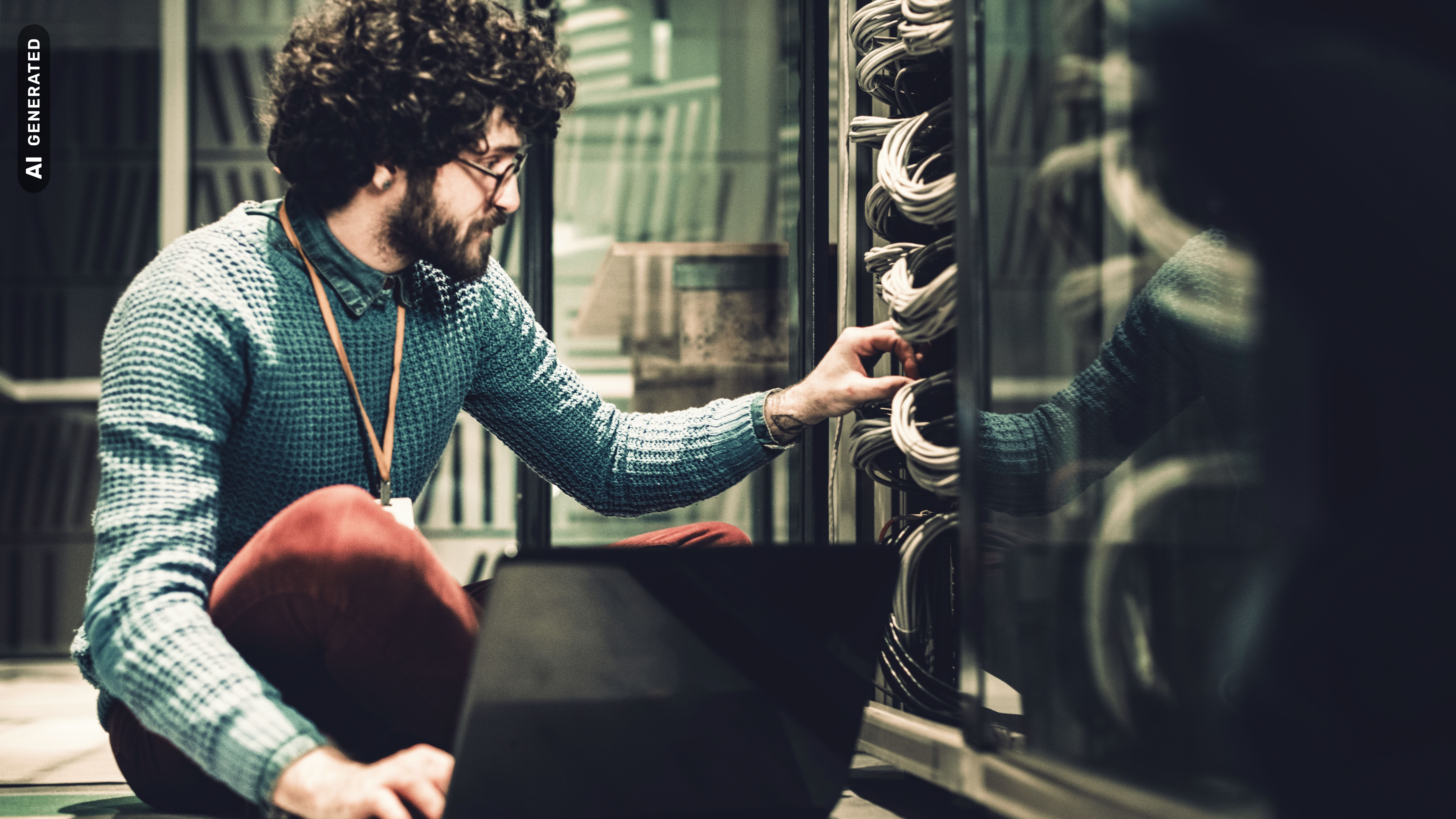 Duales Studium – Informatiker im Server Raum, AI-generated