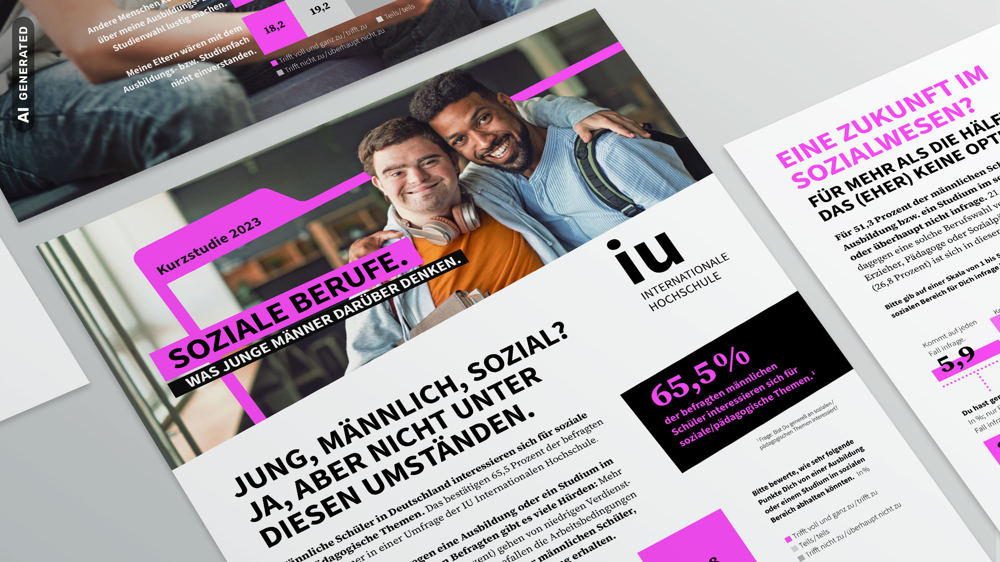 Die IU Studie deckt auf, was junge Männer über soziale Berufe denken und was bei der Berufswahl zählt. Jetzt mehr erfahren!, AI-generated