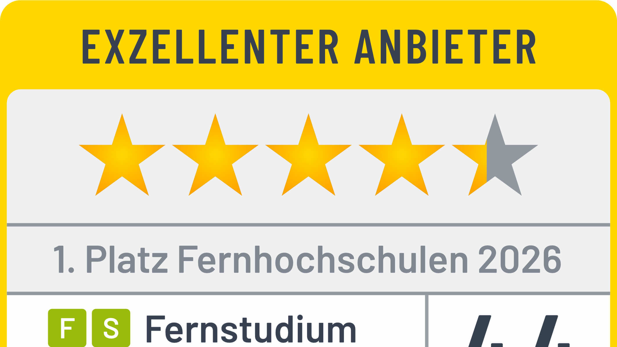 1. Platz Fernhochschulen 2026 - Fernstudium Direkt