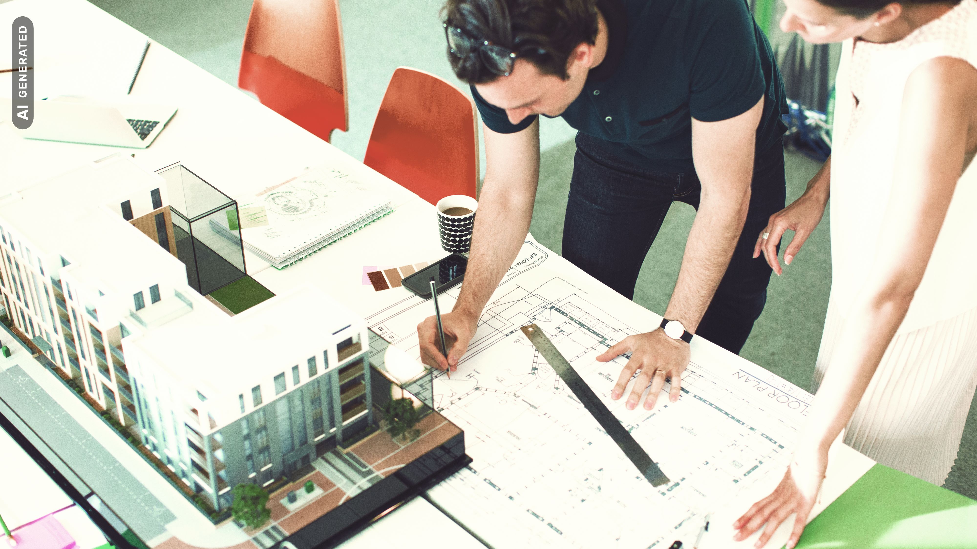 Karrieremöglichkeit “Architektur im öffentlichen Dienst”: Student entwirft Blueprint, AI-generated