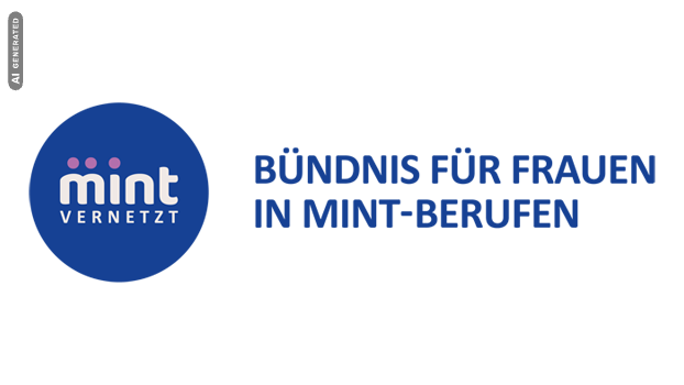Logo MintVernetzt - Bündnis für Frauen in MINT-Berufen, AI-generated