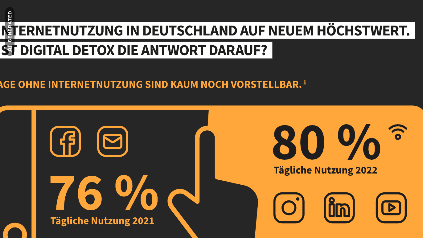 Tägliche Internetnutzung Statistik, AI-generated