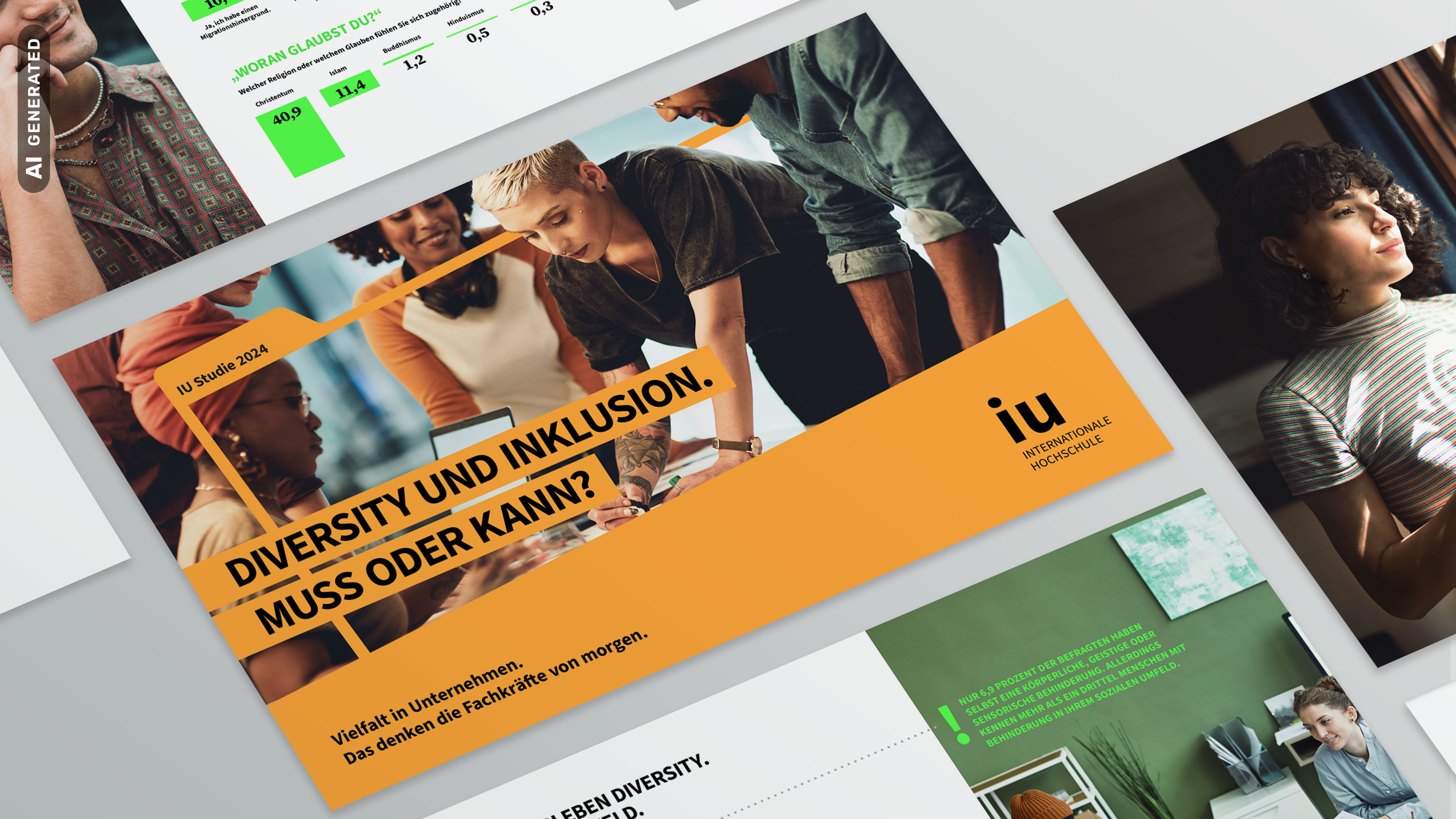 IU Studie zu Diversity und Inklusion, AI-generated