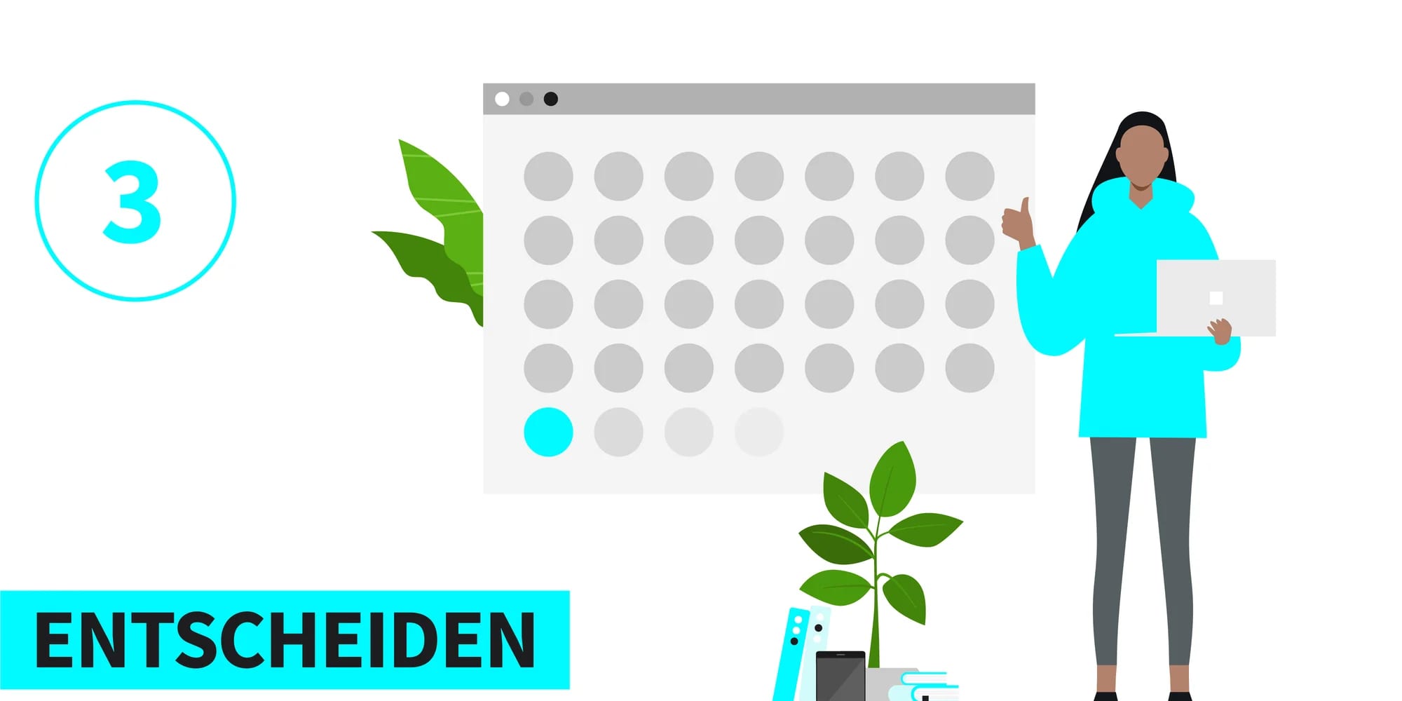 IU Fernstudium Probemonat Schritt 3: Entscheiden, AI-generated