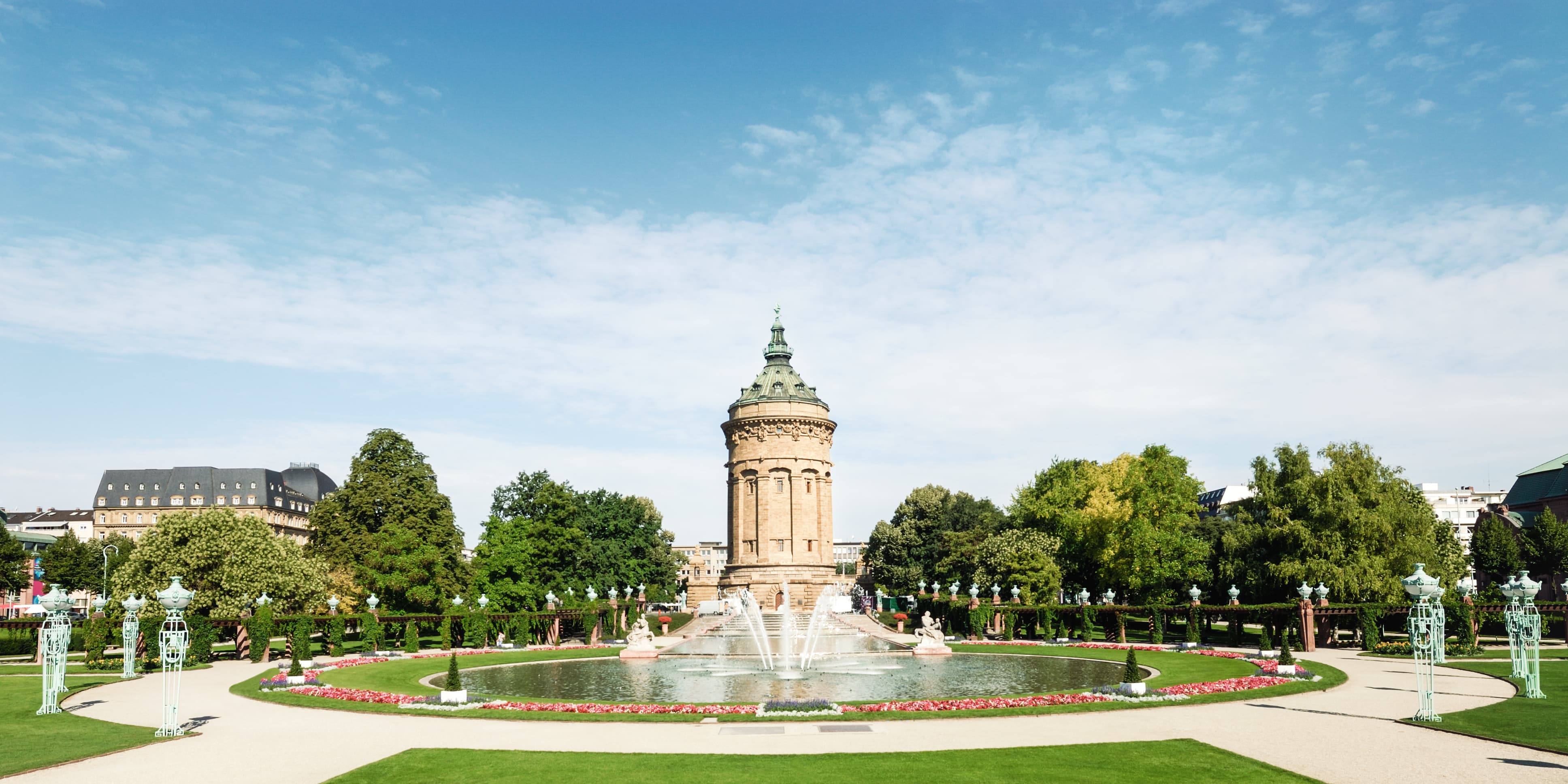 Titelbild auf Studienortseite "duales Studium Mannheim": Stadtblick