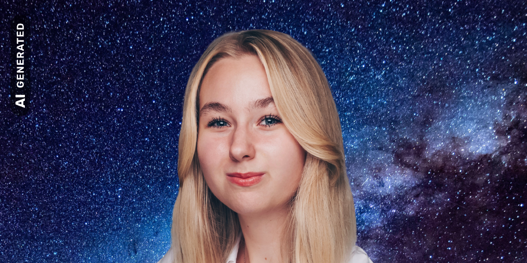 Vanessa Gerstädte Alumna steht im Bild, AI-generated
