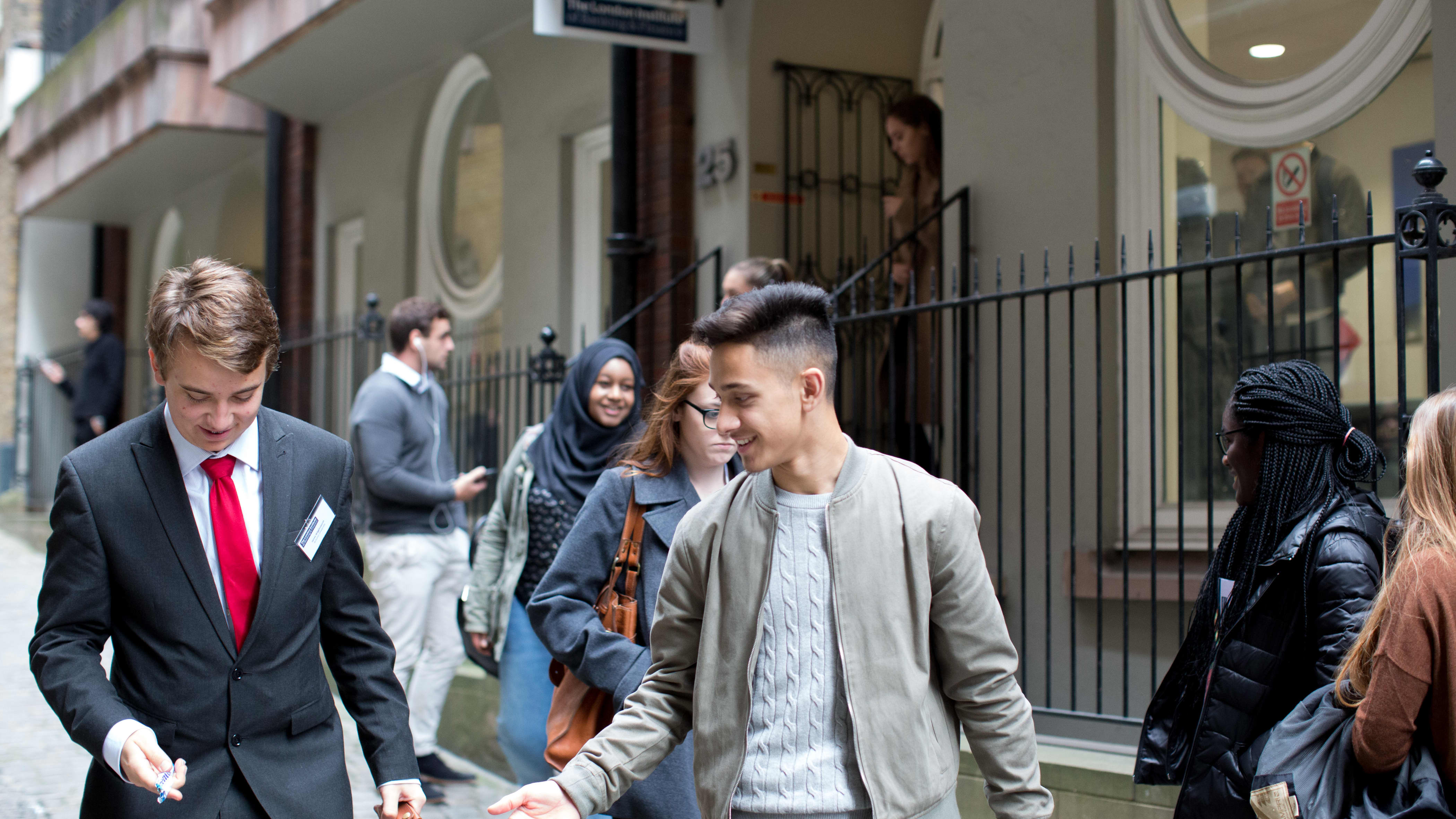 Students from around the world exploring the LIBF campus.