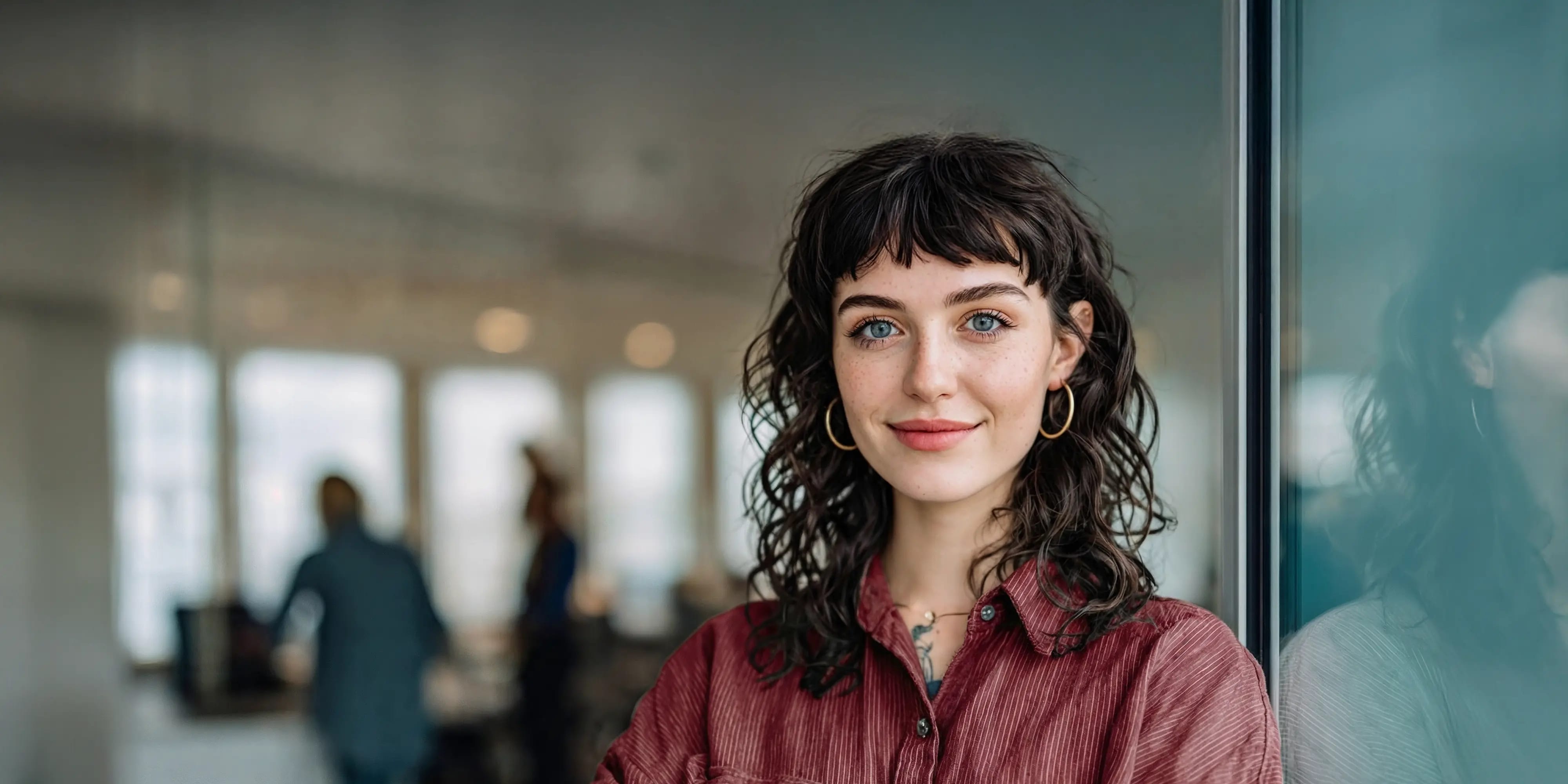 Bachelor Wirtschaftspsychologie: Frau steht vor offener Bürotür