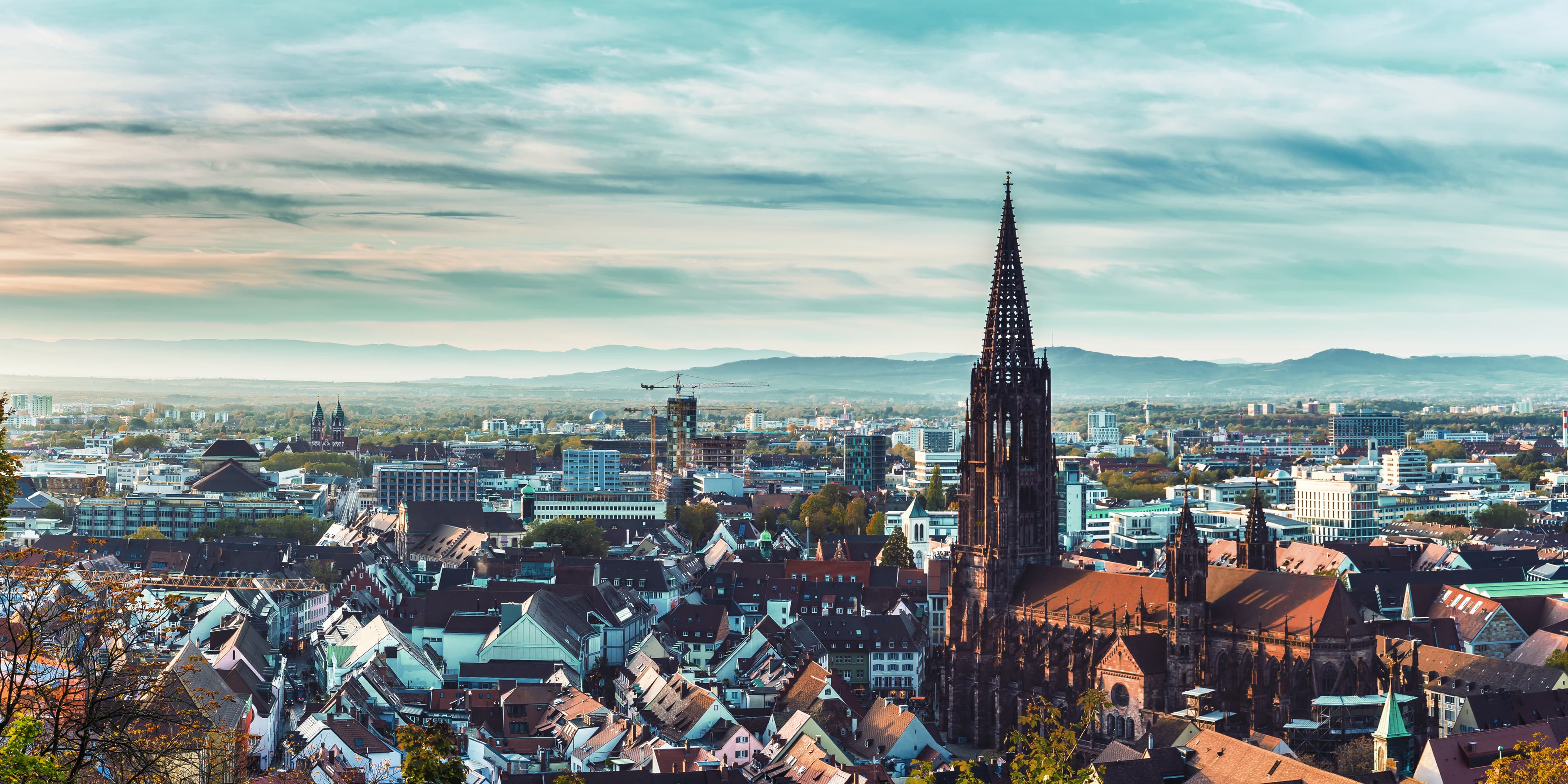 Titelbild auf Studienortseite "duales Studium Freiburg": Stadtblick