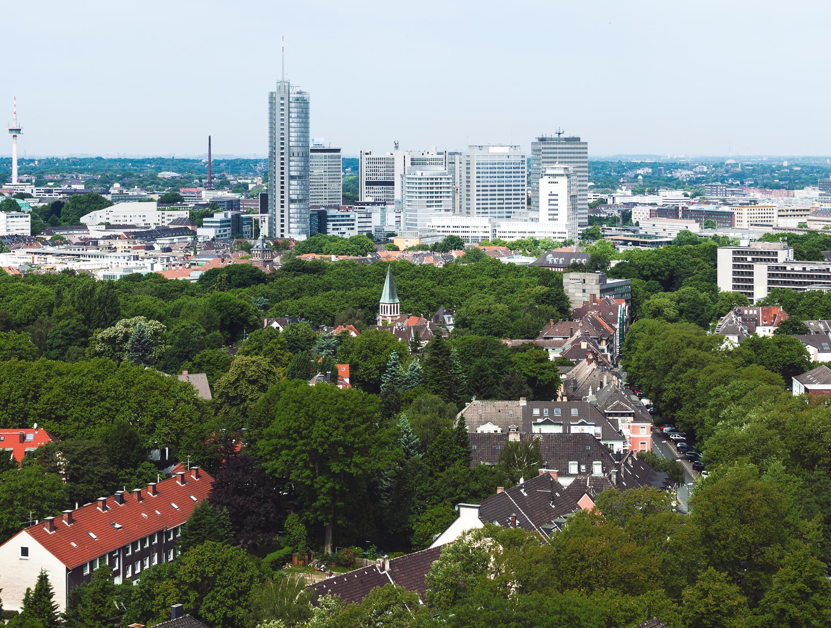 Titelbild auf Studienortseite "duales Studium Essen": Stadtblick