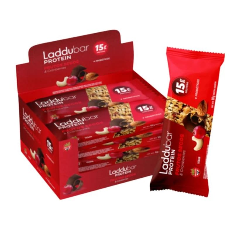 Laddubar barra Proteica frutos secos y cramberries x 60gr, foto 2 de 2