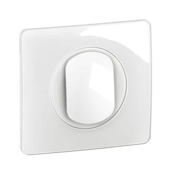 Poussoir 6A Céliane avec plaque - Blanc — Legrand, référence CG0031-2