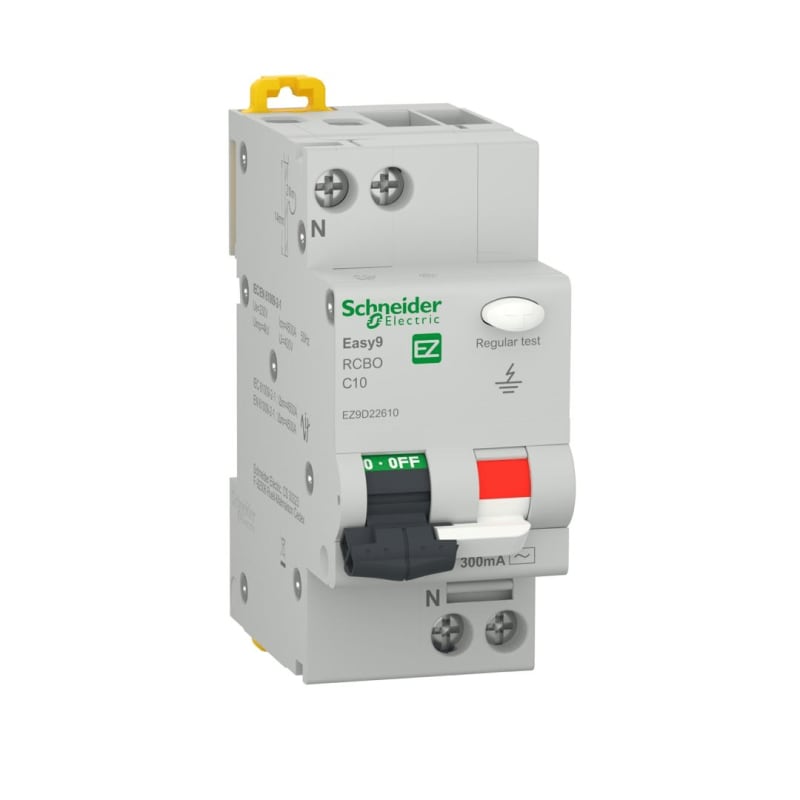 Disjoncteur différentiel 2P 10A 300mA Easy9 Schneider — Schneider Electric, référence EZ9D22610