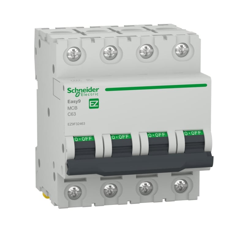 Disjoncteur 4P 63A  4500 A C Easy9 schneider — Schneider Electric, référence EZ9F32463