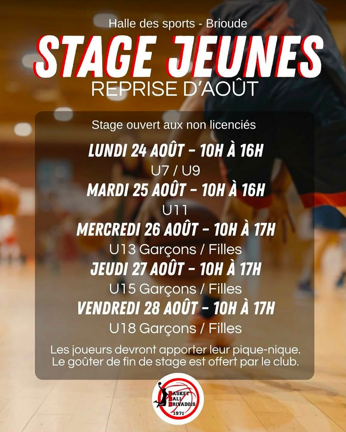STAGE DE REPRISE