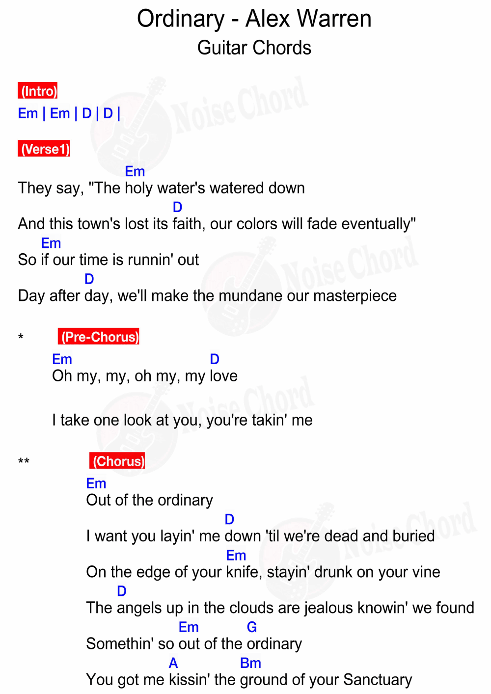 The chords match the chords and lyrics. are transposed key to a different. The chord progression was created byNoiseChord.com