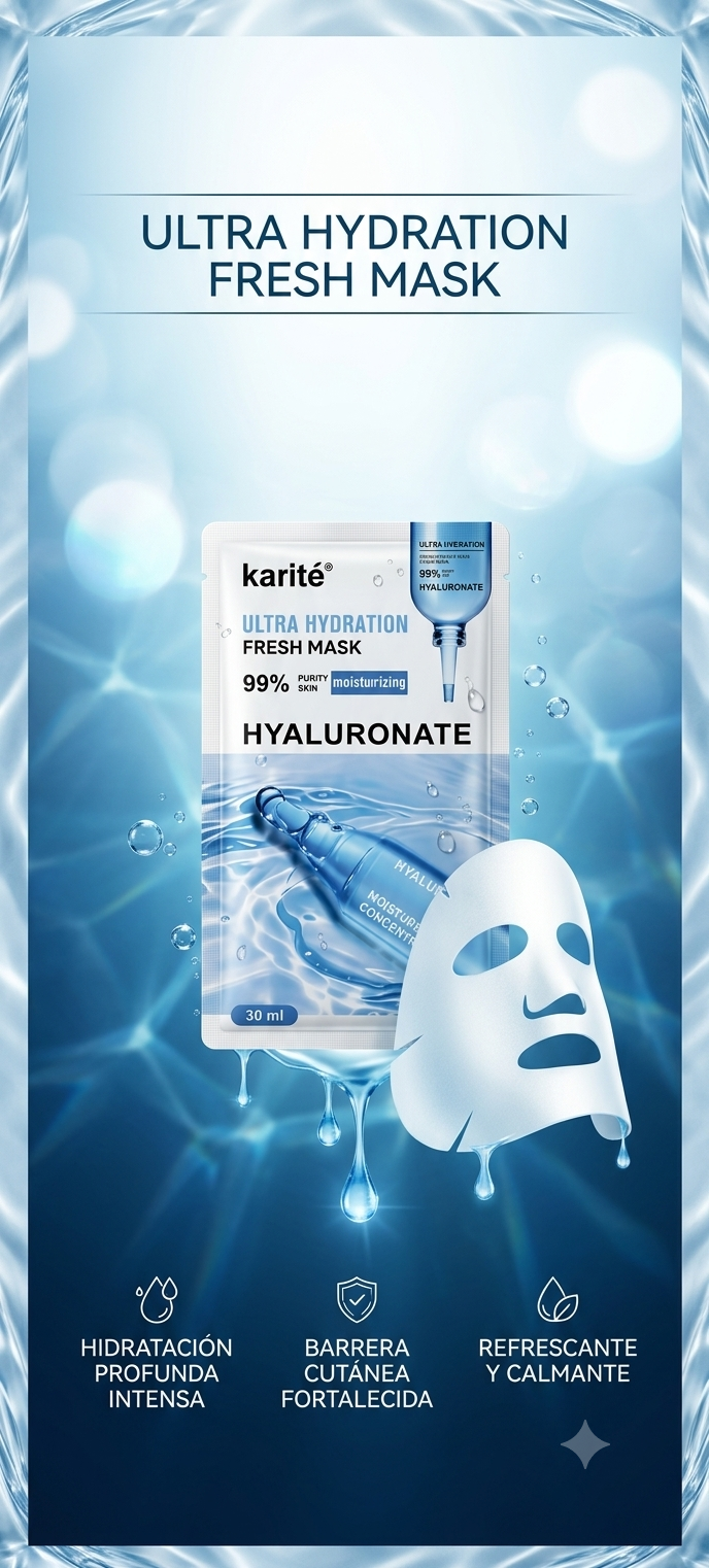 Mascarilla Facial Hyaluronate Karité REF:1345-47D