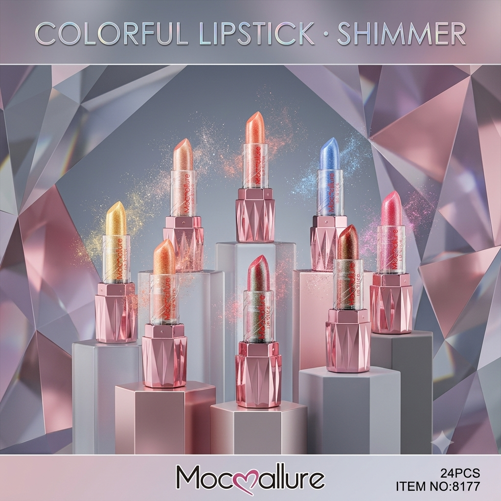 Labial Shimmer Multicolor Mocmallure — Colorful Lipstick REF:8177