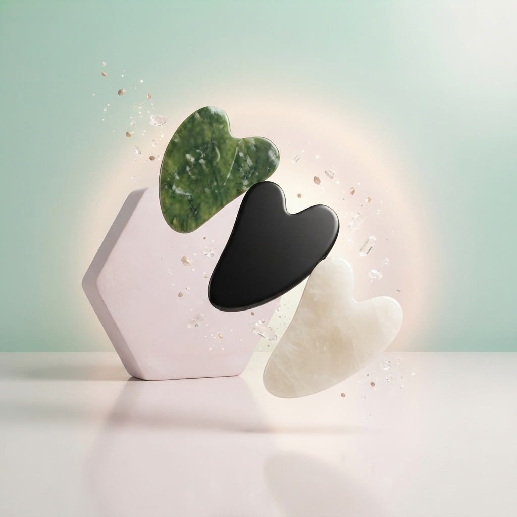 Piedra de Gua Sha Sweet Beauty — Forma de Corazón REF:BX-3660