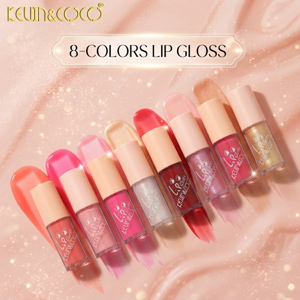 Set de Lip Gloss KEVIN&COCO — Flavor Wonderland, 8 Tonos REF:KC1006