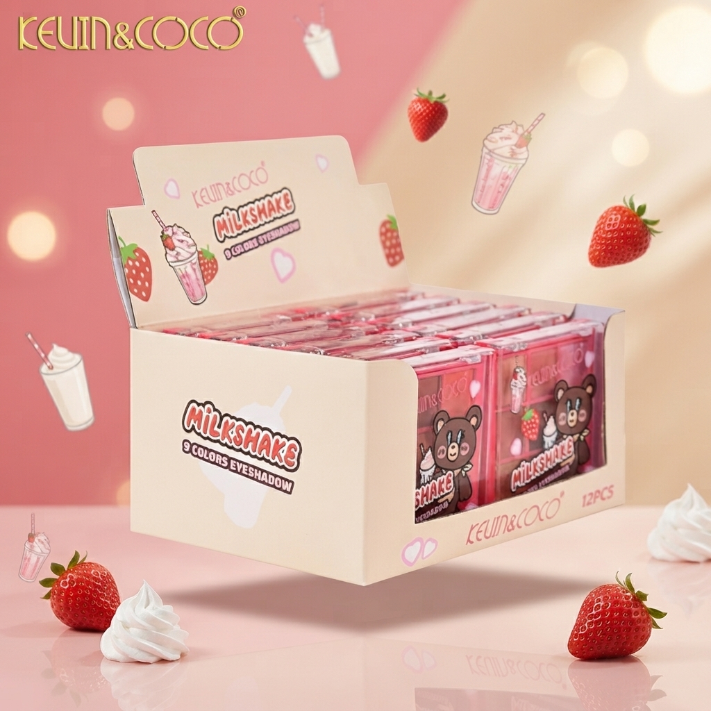 Paleta de Sombras KEVIN&COCO — Milkshake, 9 Colores REF:KC1246