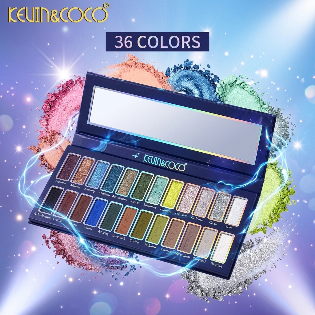 Paleta de Sombras KEVIN&COCO — 36 Fashion Eyeshadow, Galaxy Edition REF:KC245383