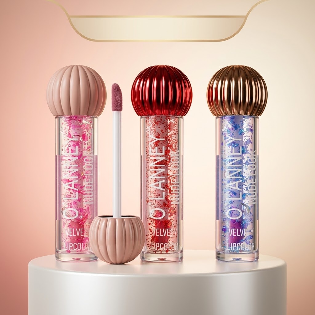 Lip Gloss O'LANNEY Nude Look con Brillo – Acabado Aterciopelado