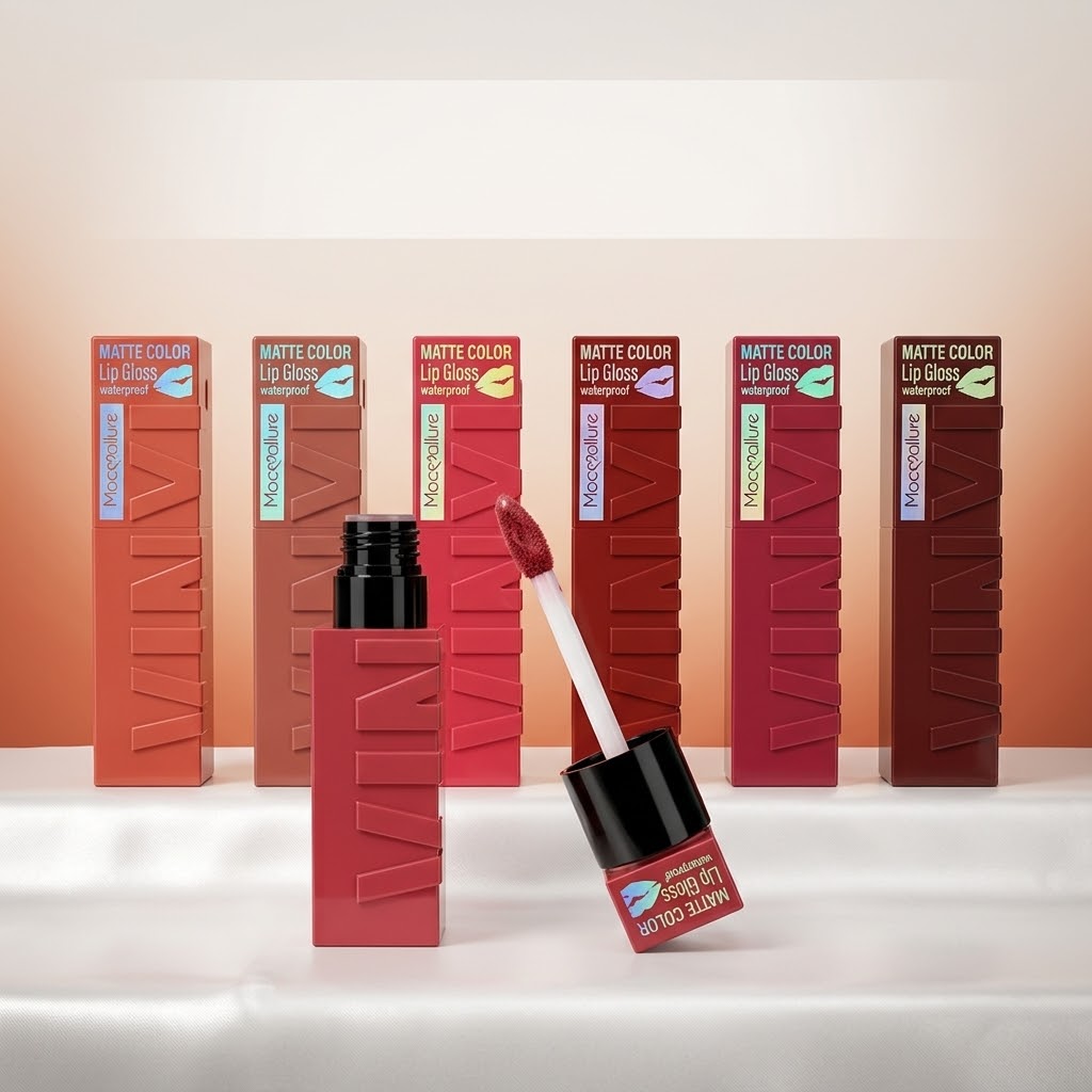 Lip Gloss Mocmallure Vinyl Matte Color Waterproof