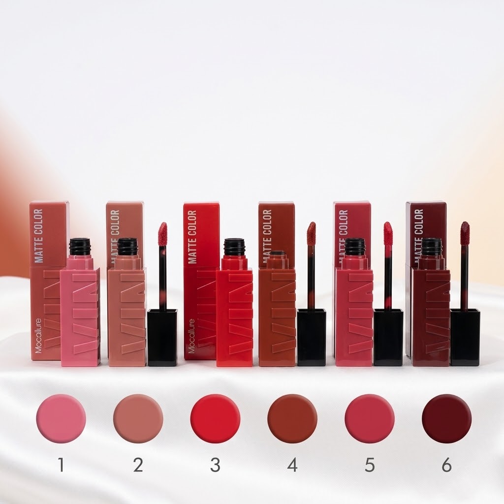 Lip Gloss Mocmallure Vinyl Matte Color Waterproof