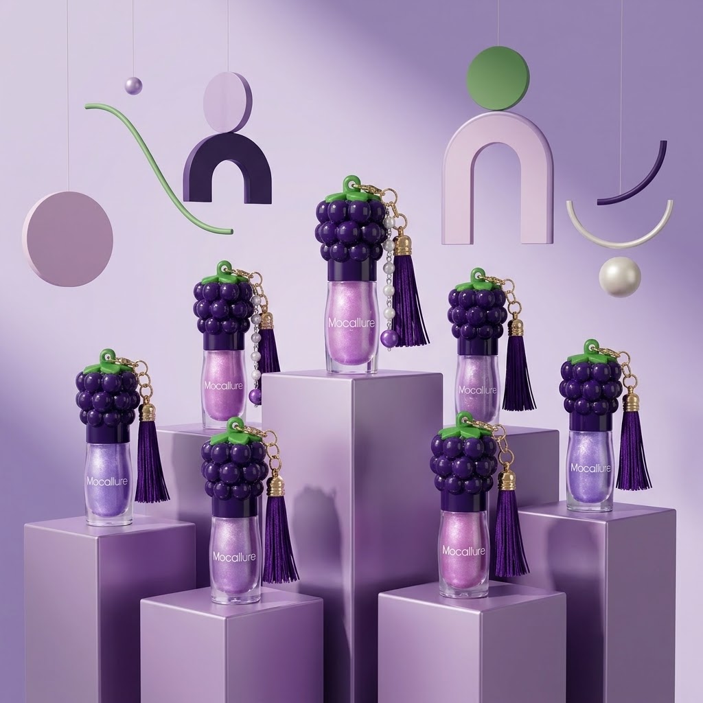 Lip Gloss Mocmallure Cutie Shine Uva – Llavero Decorativo