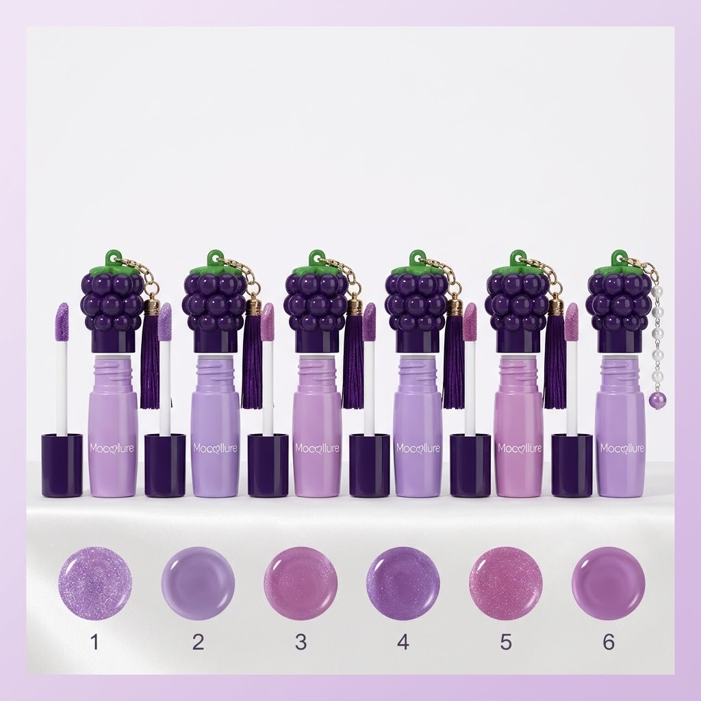 Lip Gloss Mocmallure Cutie Shine Uva – Llavero Decorativo