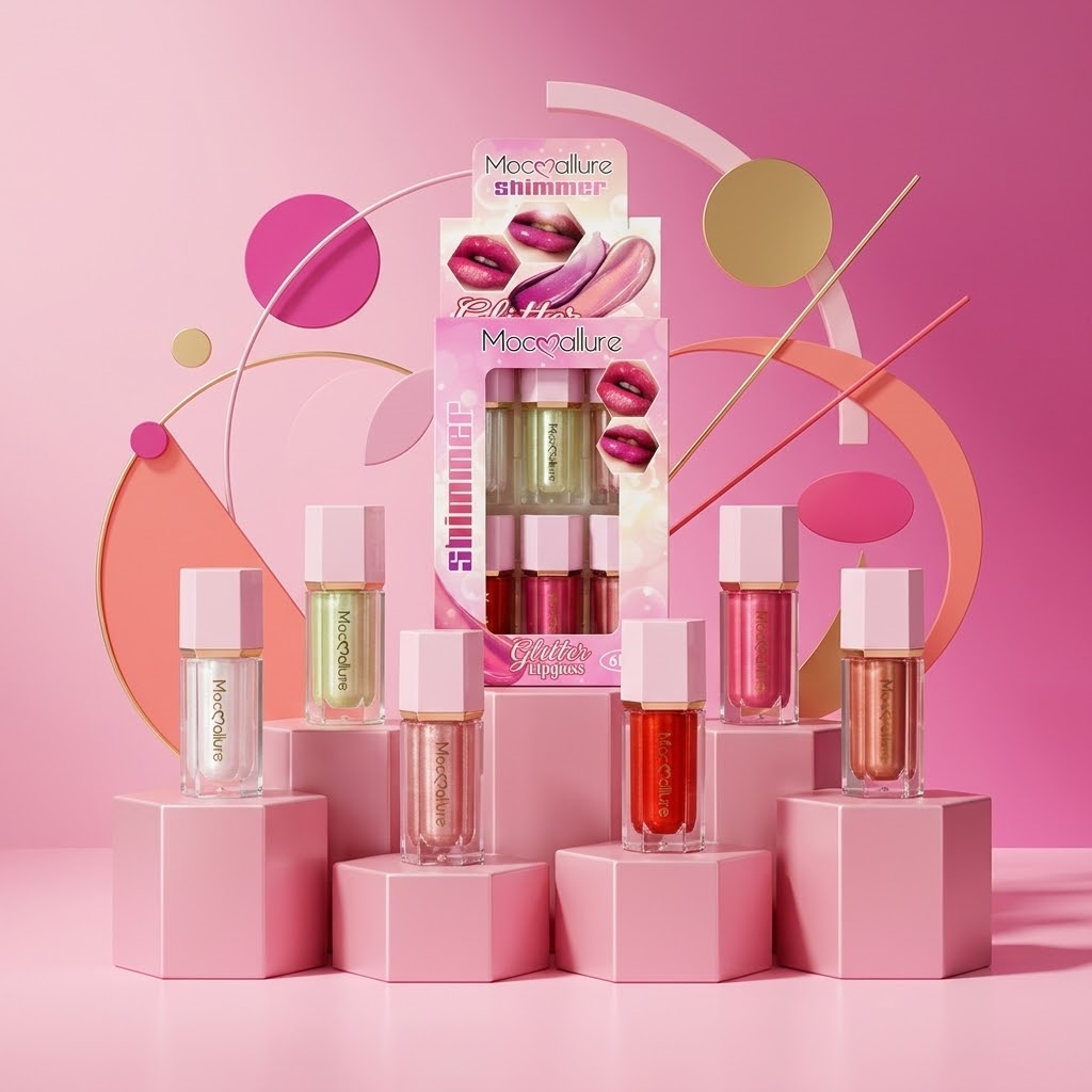 Set de Lip Gloss Mocmallure Shimmer Glitter x6