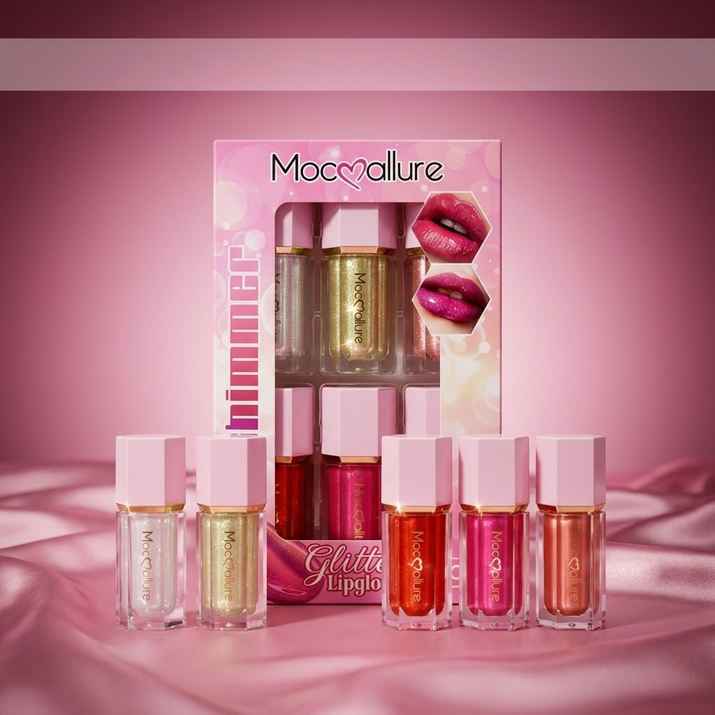 Set de Lip Gloss Mocmallure Shimmer Glitter x6