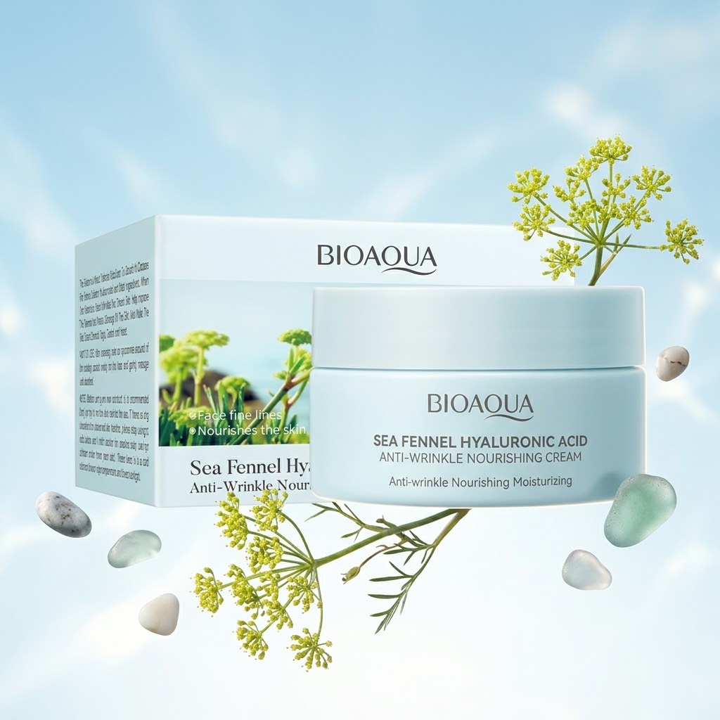 Crema Facial Nutritiva BIOAQUA Sea Fennel Ácido Hialurónico
