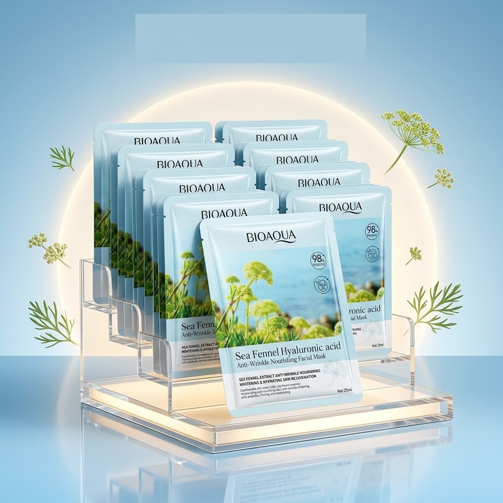 Mascarilla Facial BIOAQUA Sea Fennel con Ácido Hialurónico – Antiarrugas