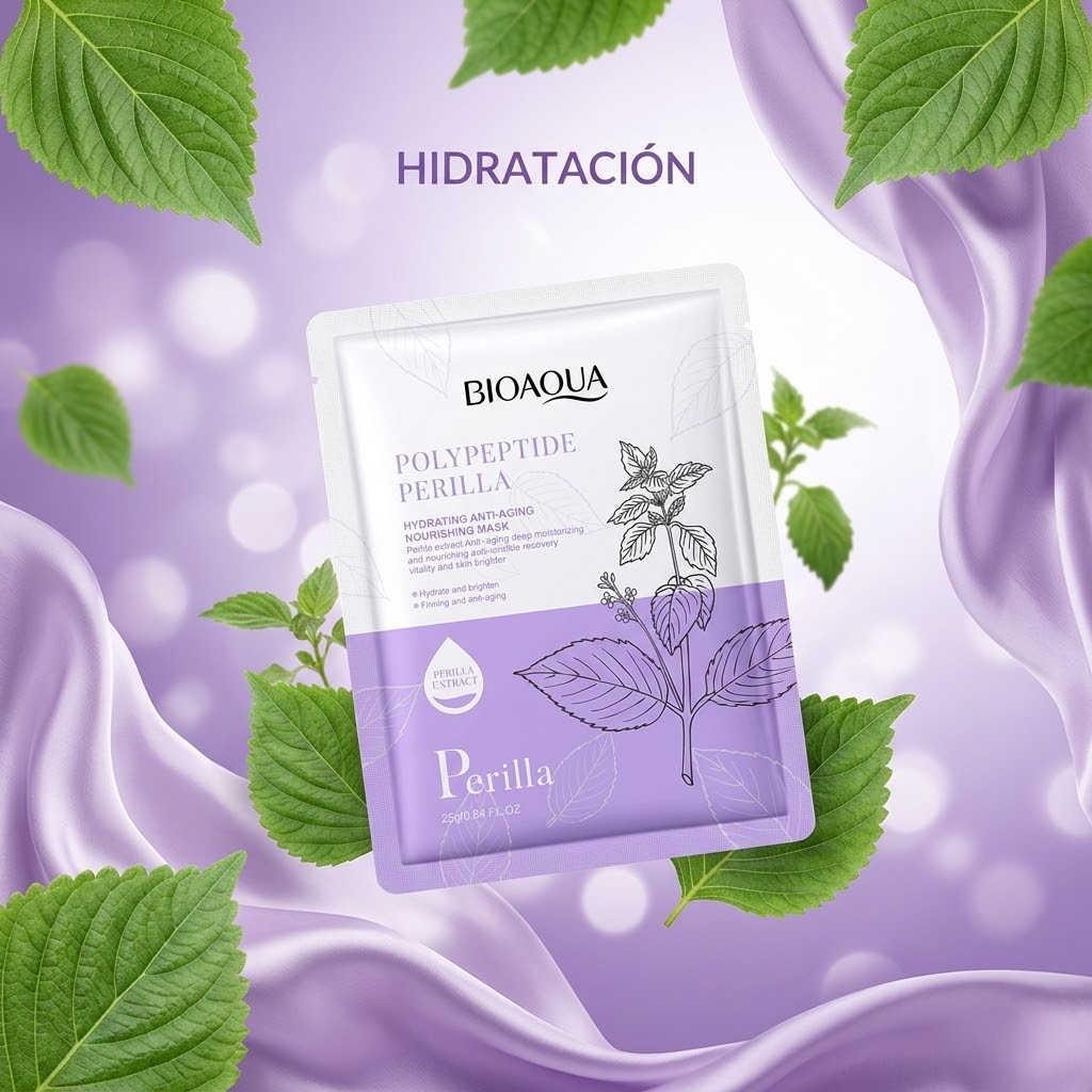 Mascarilla Facial BIOAQUA Perilla Polipéptido Hidratante