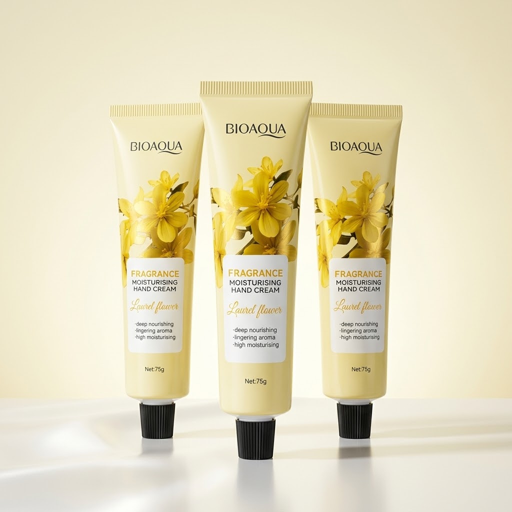 Crema de Manos BIOAQUA Fragancia Flor de Laurel 75g