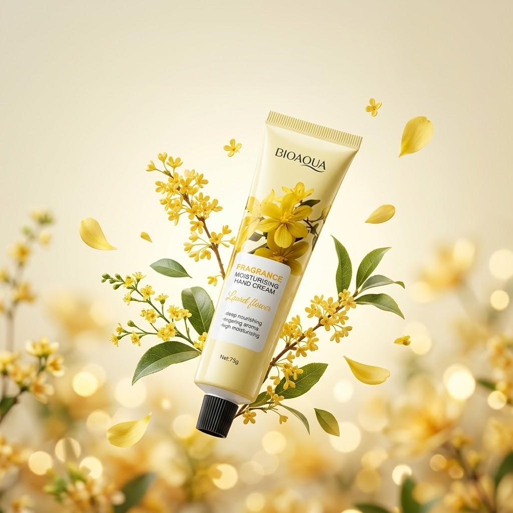 Crema de Manos BIOAQUA Fragancia Flor de Laurel 75g