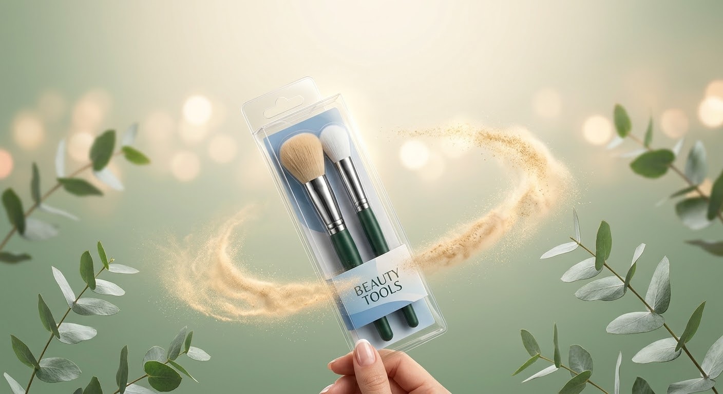 Brocha de Sombras Doble Punta – Beauty Tools Fluffy Powder