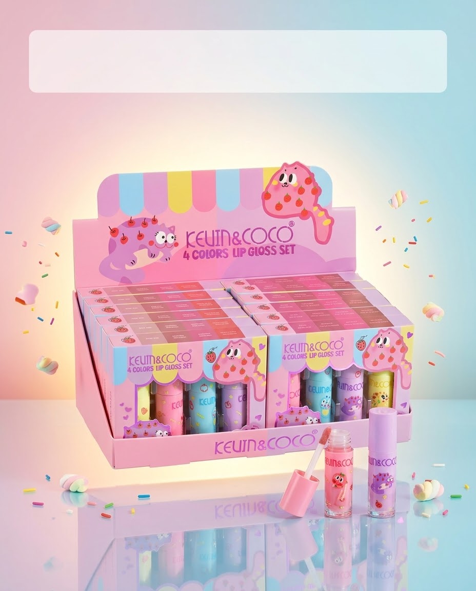 Set de 4 Lip Gloss Kevin&Coco