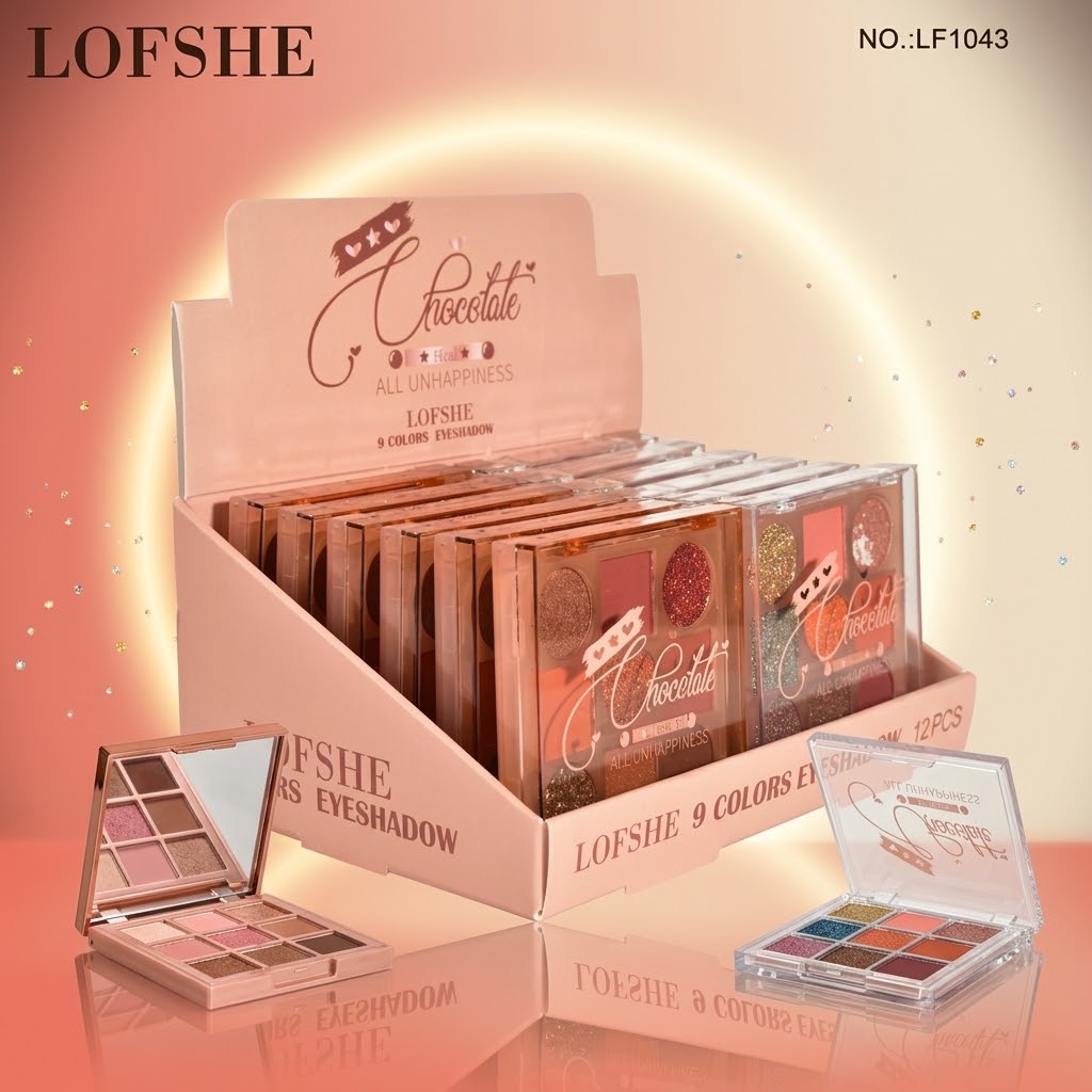Paleta de Sombras LOFSHE Chocolate 9 Colores